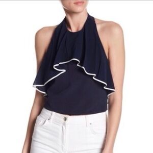 Alice + Olivia Wanda Cropped Halter Top Like New Size Small